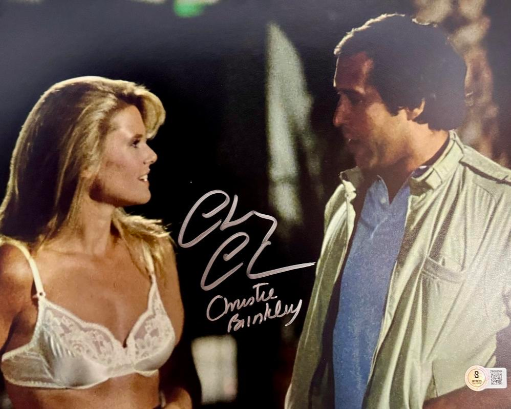 Chevy Chase & Christie Brinkley Signed 11x14 Photo (National Lampoons Vacation) - Beckett COA